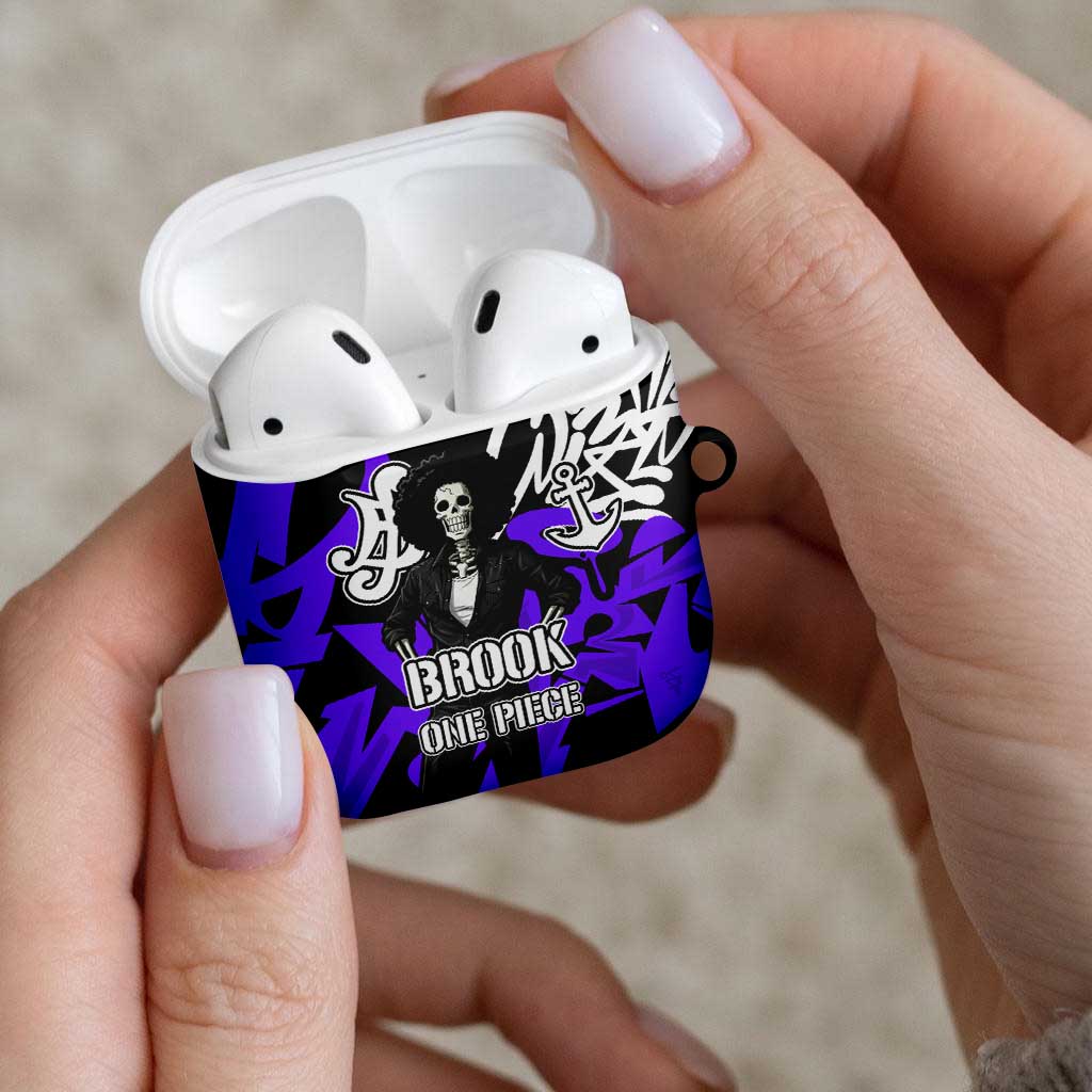 Brook One Piece AirPods Case Graffiti Street Art Anime Collage
