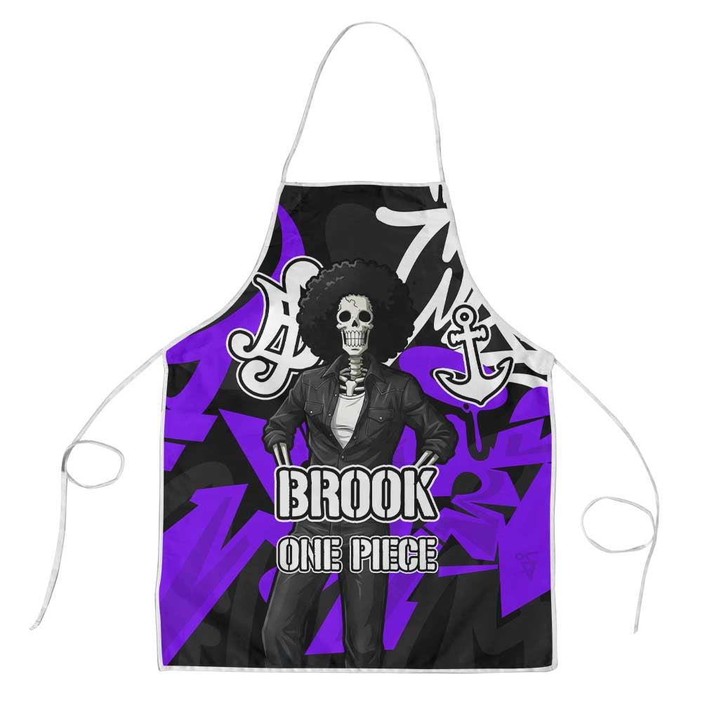 Brook One Piece Apron Graffiti Street Art Anime Collage