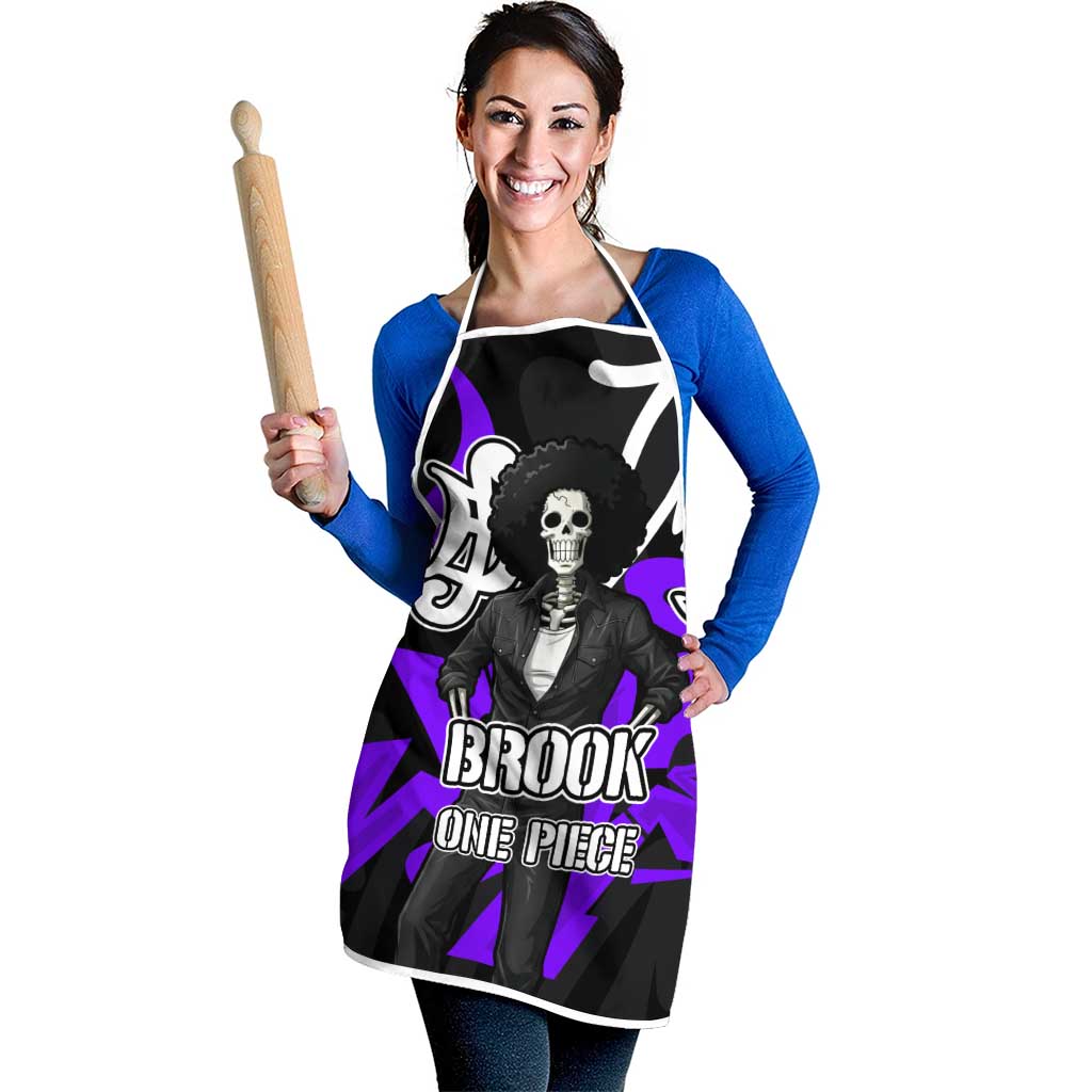 Brook One Piece Apron Graffiti Street Art Anime Collage