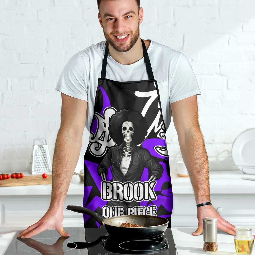 Brook One Piece Apron Graffiti Street Art Anime Collage