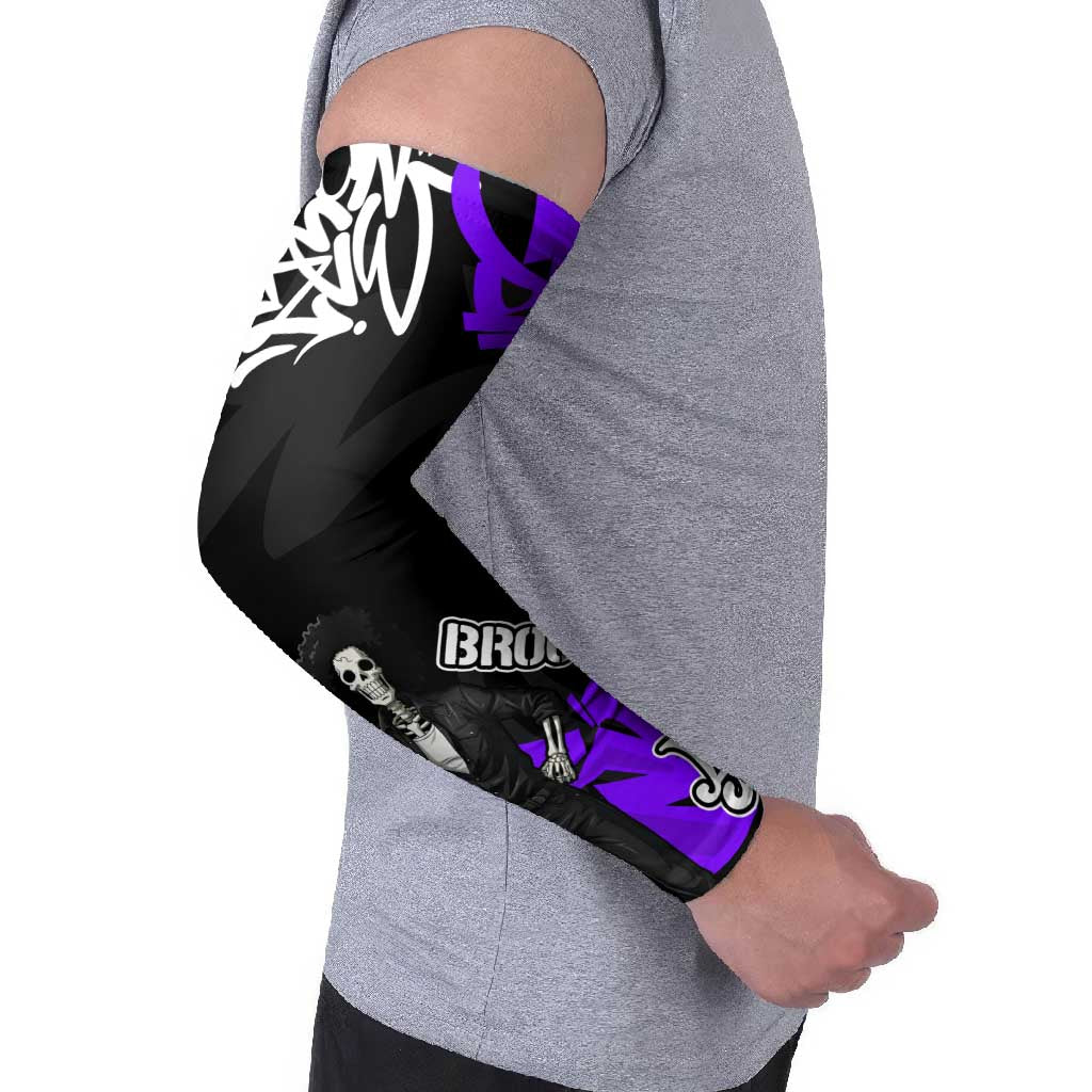Brook One Piece Arm Sleeves Graffiti Street Art Anime Collage