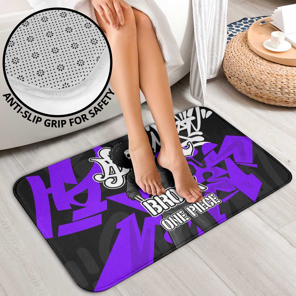 Brook One Piece Bathroom Set Graffiti Street Art Anime Collage