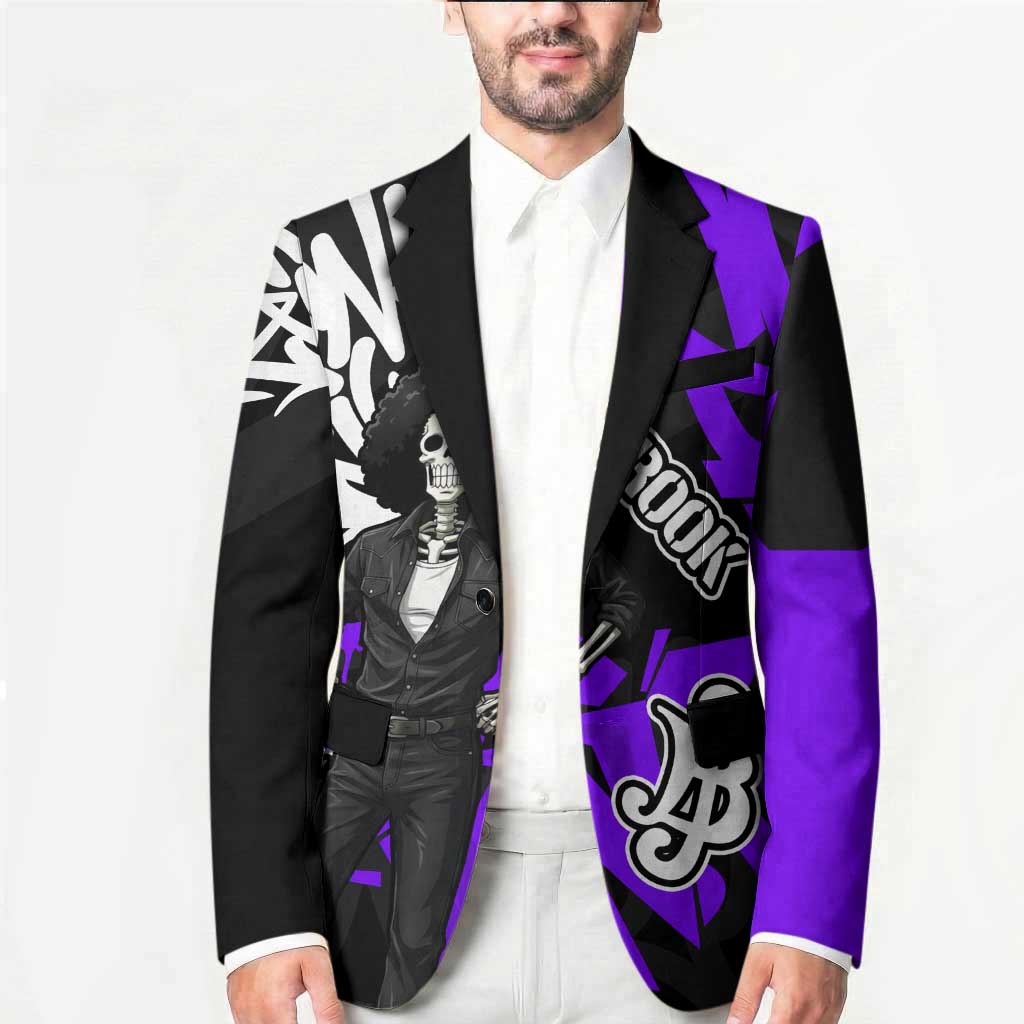 Brook One Piece Blazer Graffiti Street Art Anime Collage