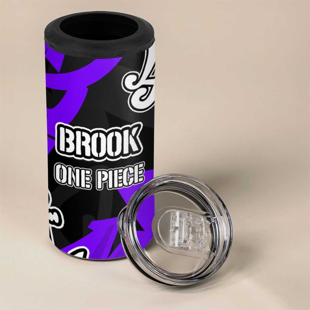 Brook One Piece 4 in 1 Can Cooler Tumbler Graffiti Street Art Anime Collage