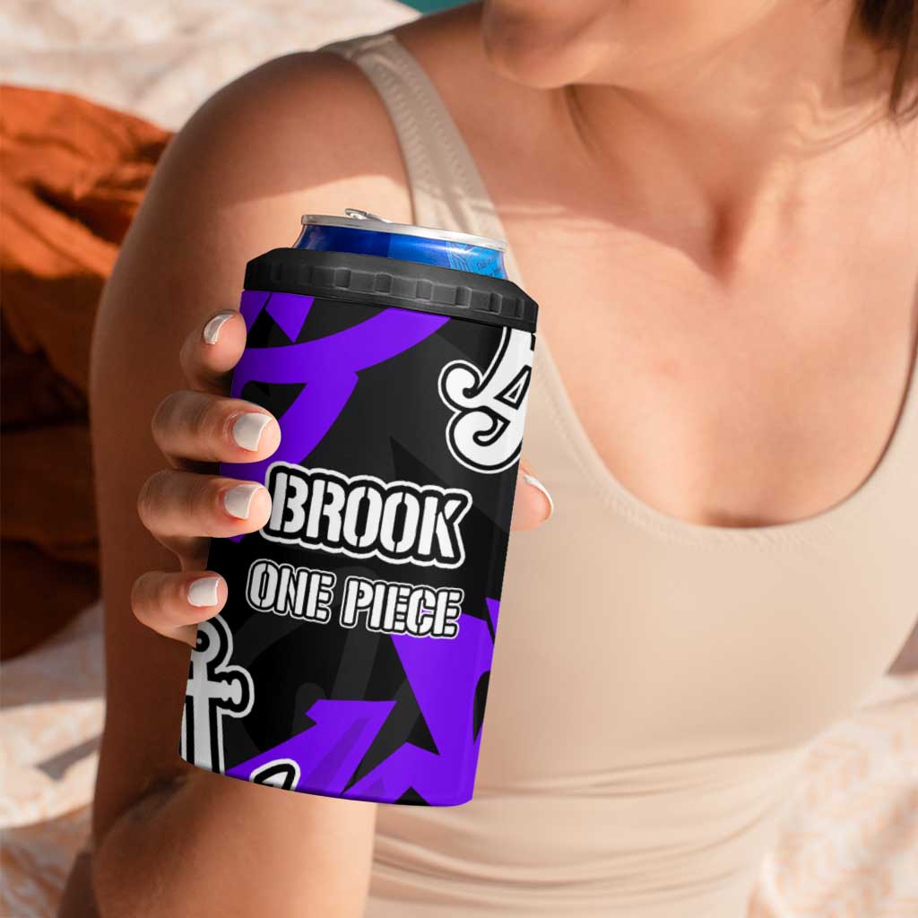 Brook One Piece 4 in 1 Can Cooler Tumbler Graffiti Street Art Anime Collage
