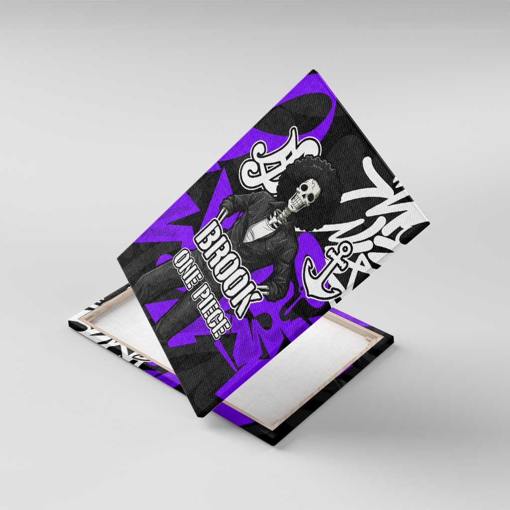 Brook One Piece Canvas Wall Art Graffiti Street Art Anime Collage