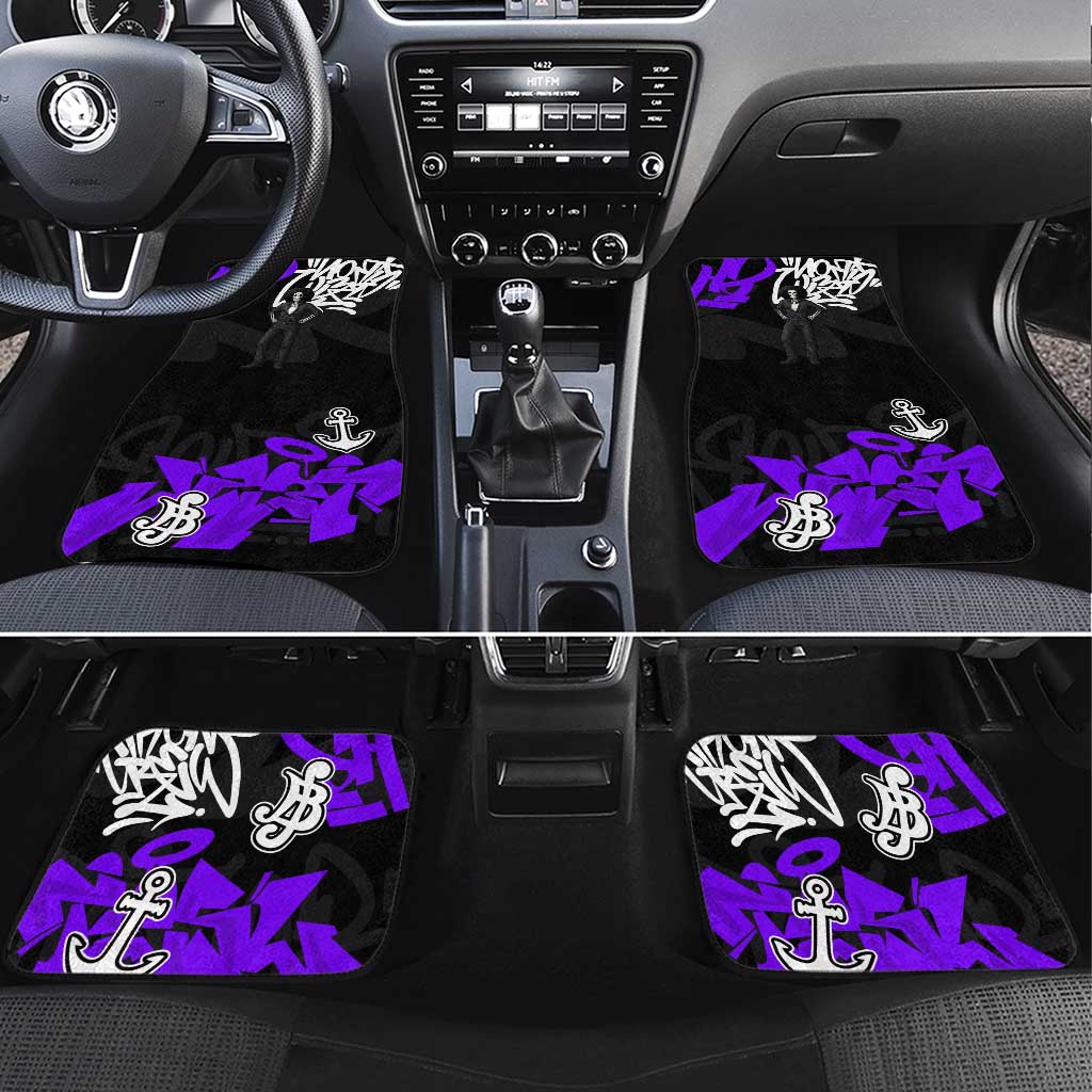 Brook One Piece Car Mats Graffiti Street Art Anime Collage