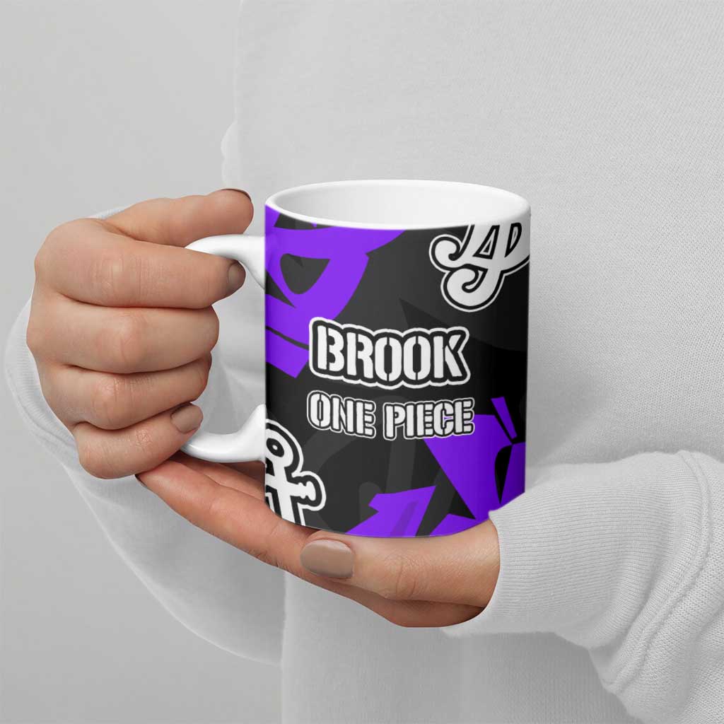 Brook One Piece Ceramic Mug Graffiti Street Art Anime Collage