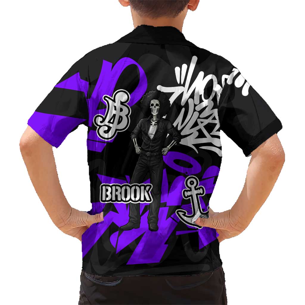 Brook One Piece Family Matching Mermaid Dress and Hawaiian Shirt Graffiti Street Art Anime Collage
