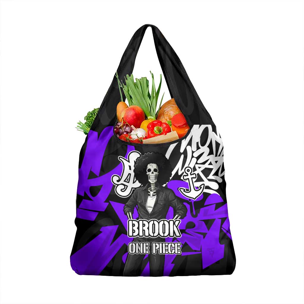Brook One Piece Grocery Bag Graffiti Street Art Anime Collage