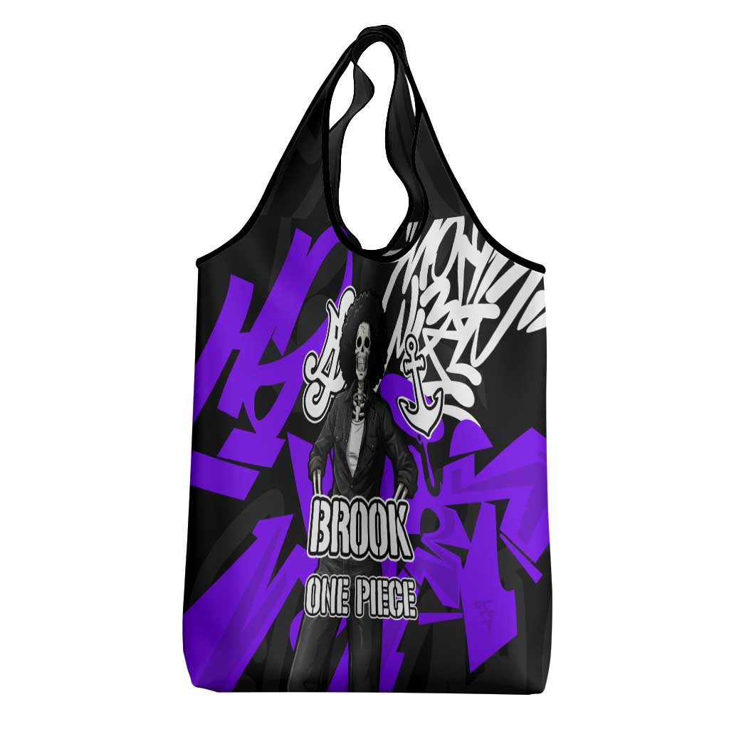 Brook One Piece Grocery Bag Graffiti Street Art Anime Collage