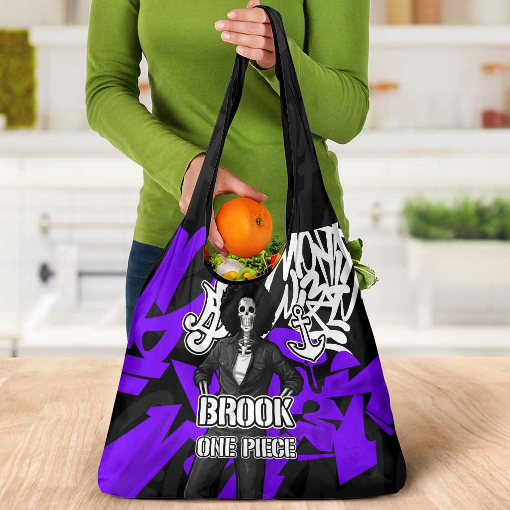 Brook One Piece Grocery Bag Graffiti Street Art Anime Collage
