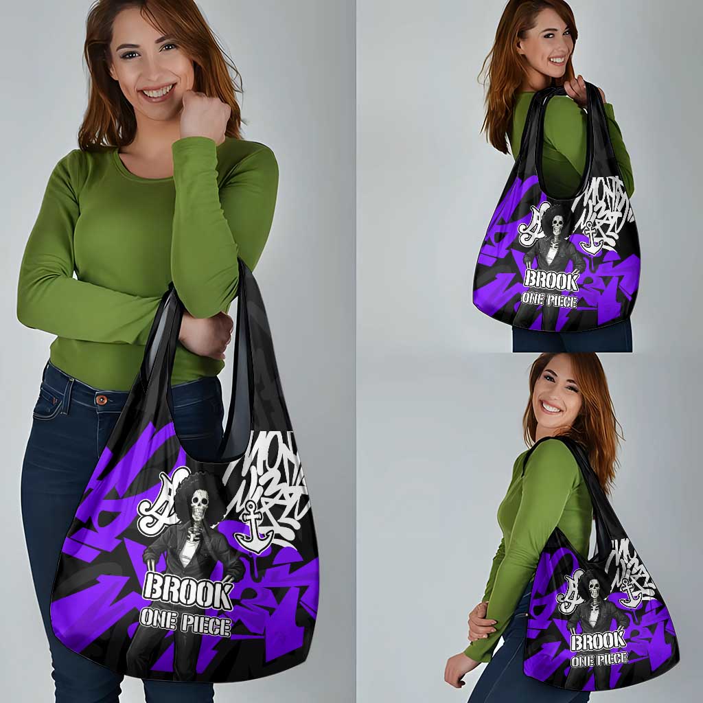 Brook One Piece Grocery Bag Graffiti Street Art Anime Collage