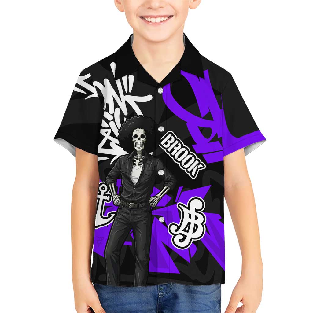 Brook One Piece Hawaiian Shirt Graffiti Street Art Anime Collage