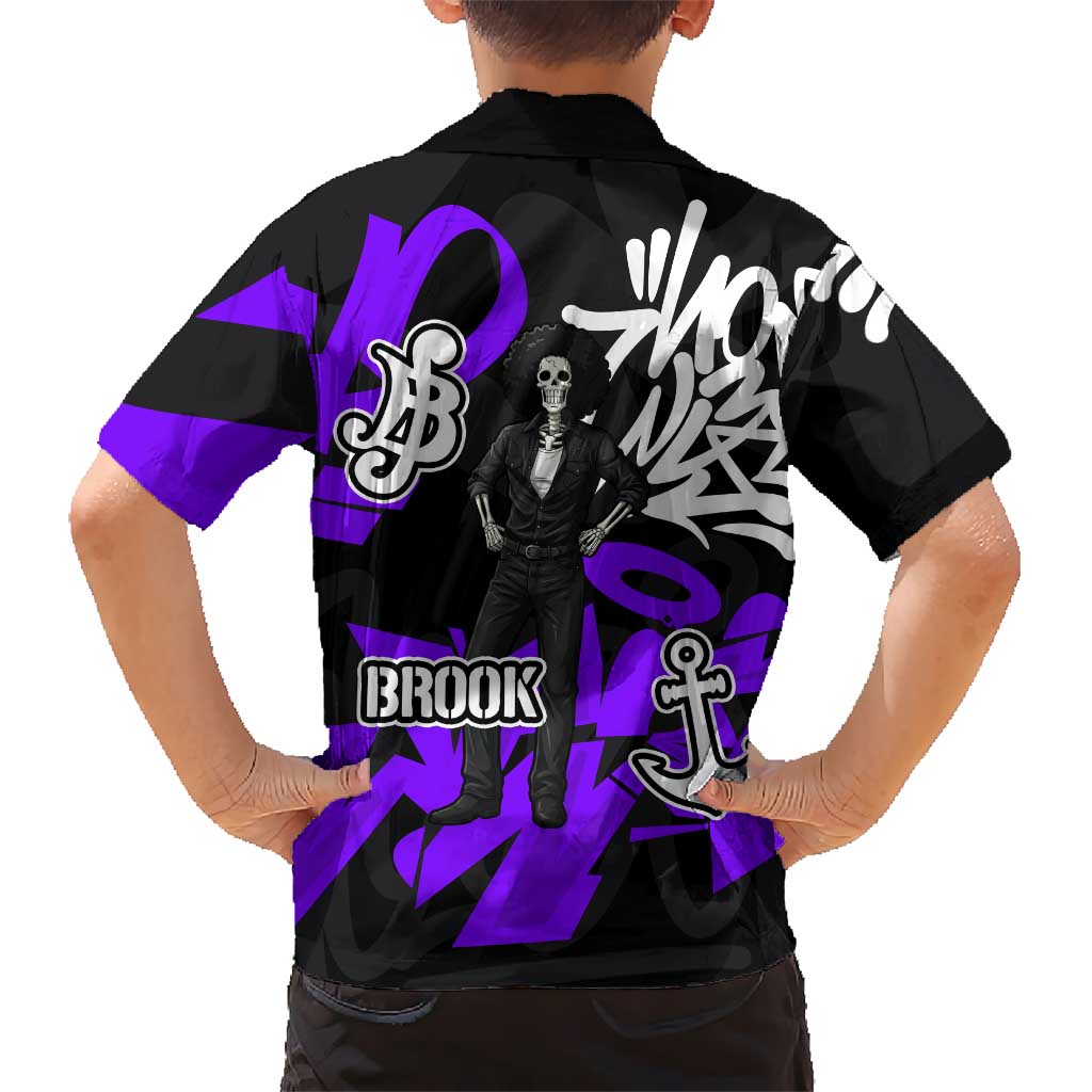 Brook One Piece Hawaiian Shirt Graffiti Street Art Anime Collage
