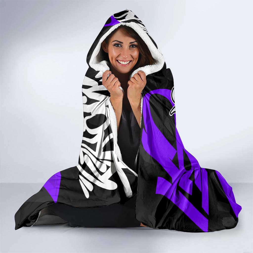 Brook One Piece Hooded Blanket Graffiti Street Art Anime Collage