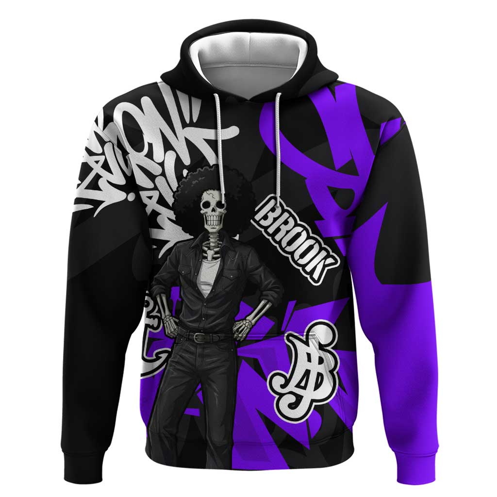 Brook One Piece Hoodie Graffiti Street Art Anime Collage