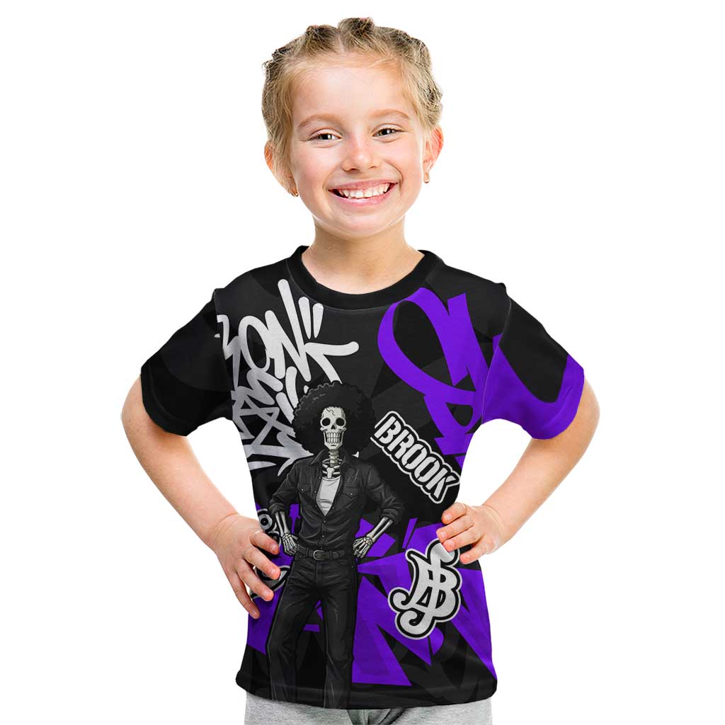 Brook One Piece Kid T Shirt Graffiti Street Art Anime Collage