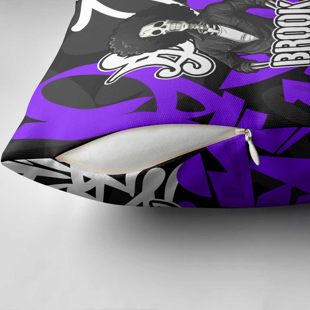 Brook One Piece Pillow Cover Graffiti Street Art Anime Collage