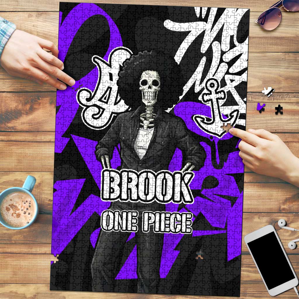 Brook One Piece Puzzle Graffiti Street Art Anime Collage