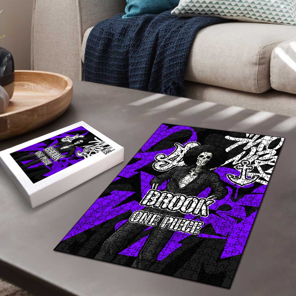 Brook One Piece Puzzle Graffiti Street Art Anime Collage