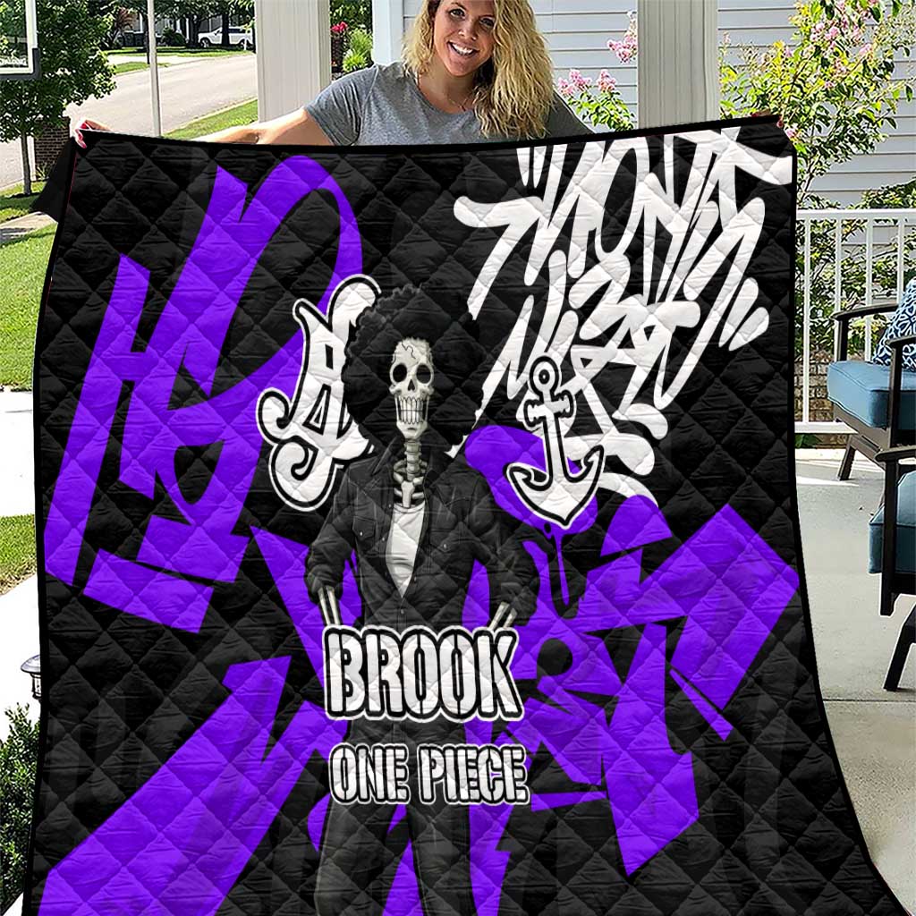 Brook One Piece Quilt Graffiti Street Art Anime Collage