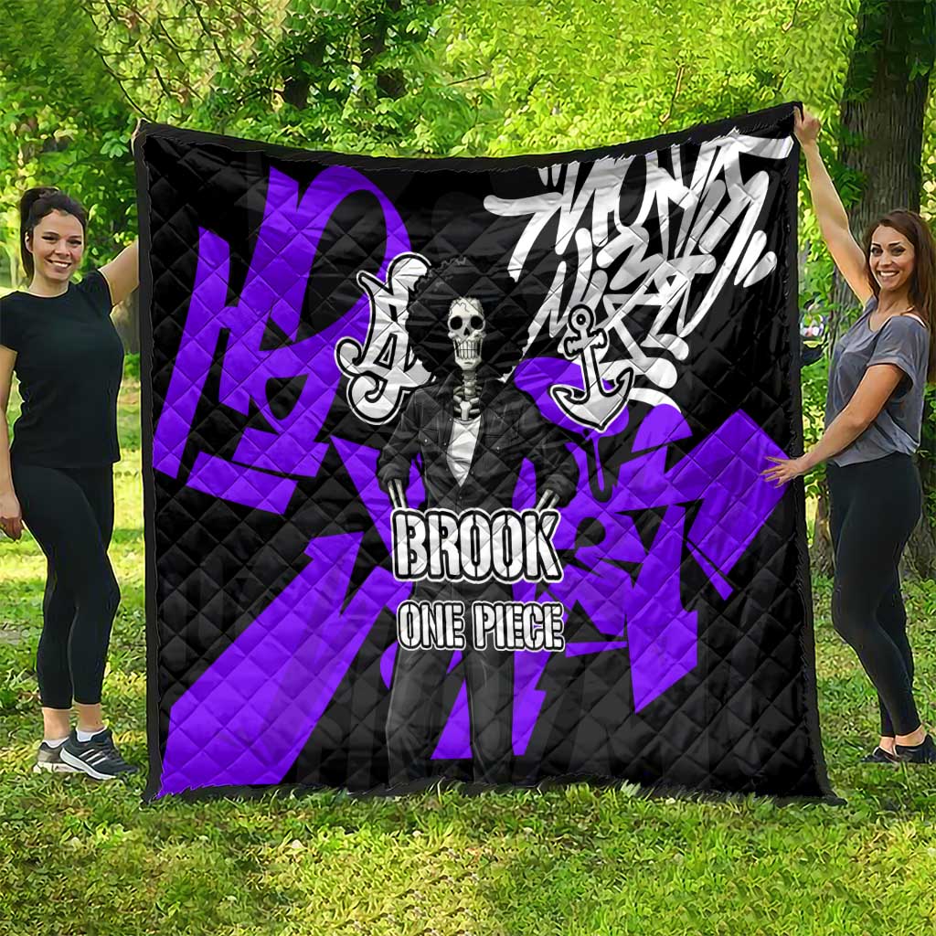 Brook One Piece Quilt Graffiti Street Art Anime Collage