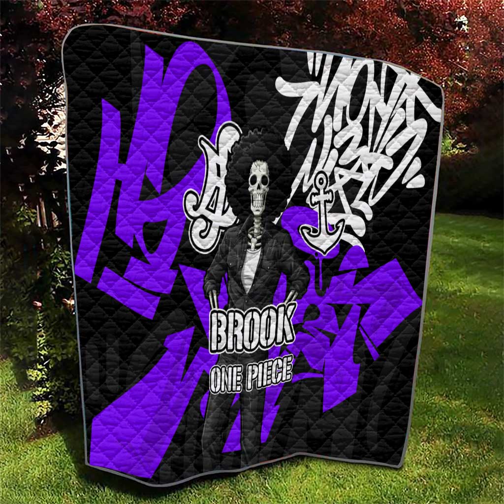 Brook One Piece Quilt Graffiti Street Art Anime Collage