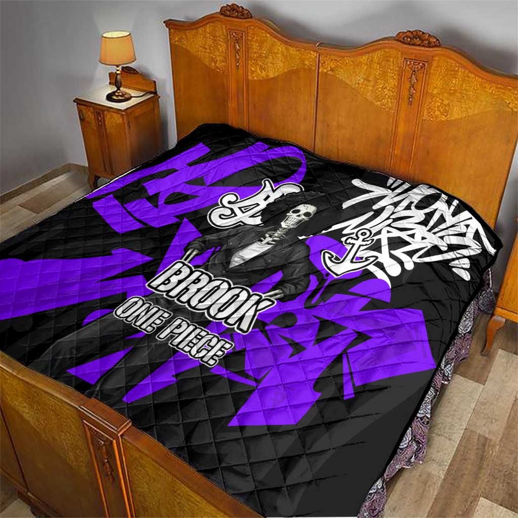Brook One Piece Quilt Graffiti Street Art Anime Collage