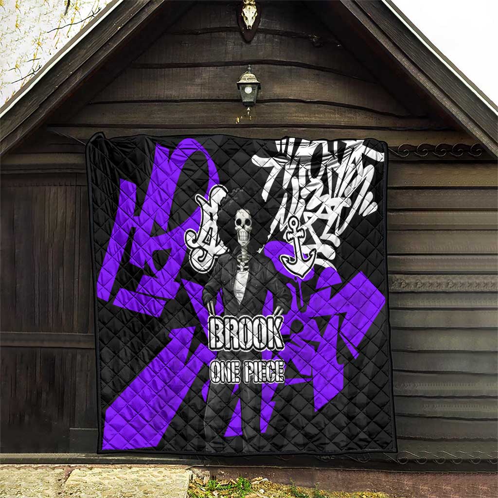 Brook One Piece Quilt Graffiti Street Art Anime Collage