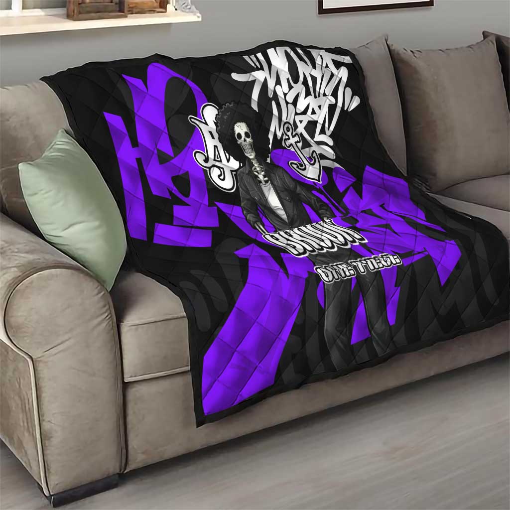 Brook One Piece Quilt Graffiti Street Art Anime Collage