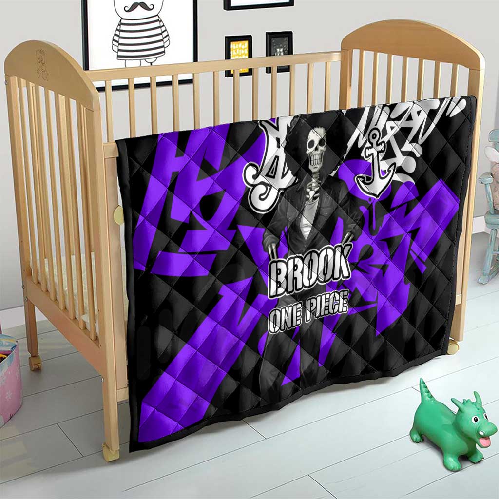 Brook One Piece Quilt Graffiti Street Art Anime Collage