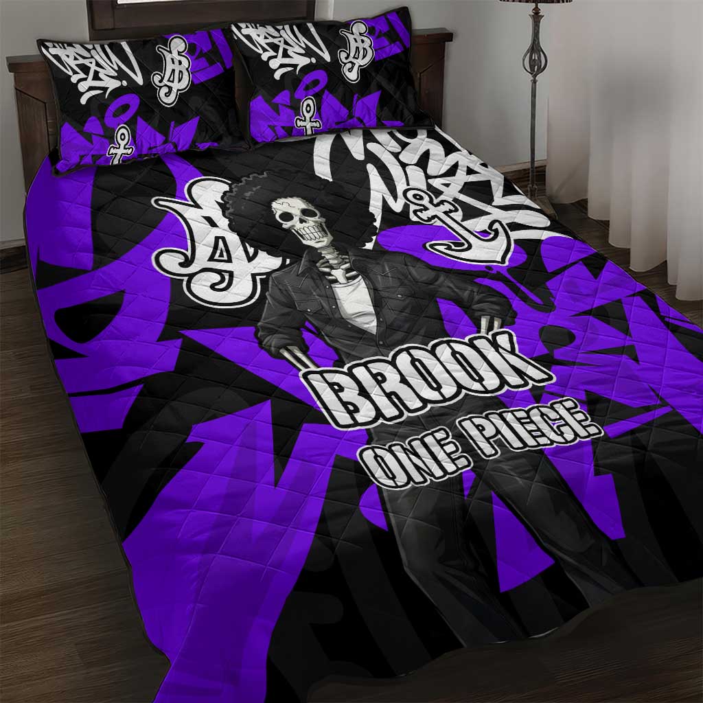 Brook One Piece Quilt Bed Set Graffiti Street Art Anime Collage