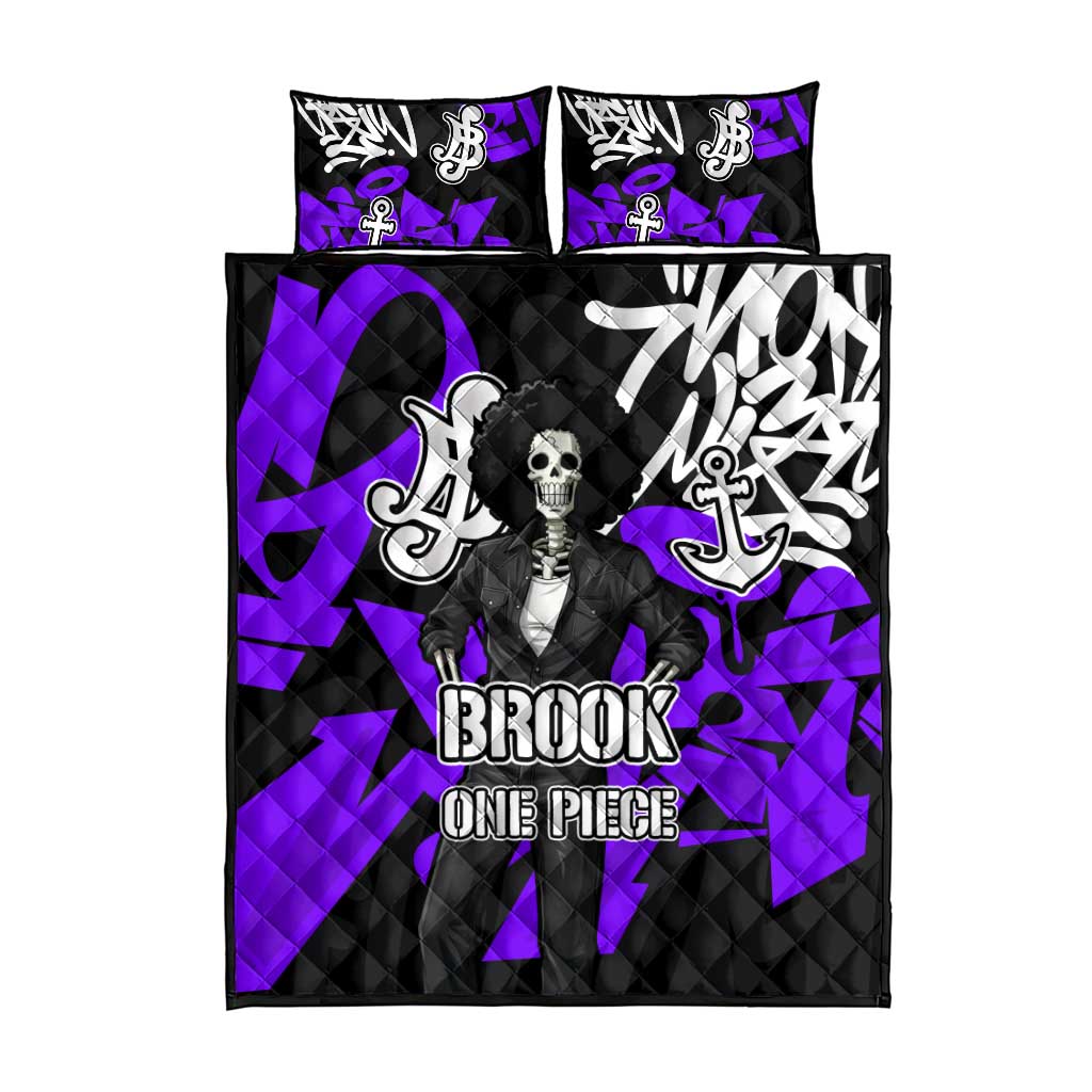 Brook One Piece Quilt Bed Set Graffiti Street Art Anime Collage