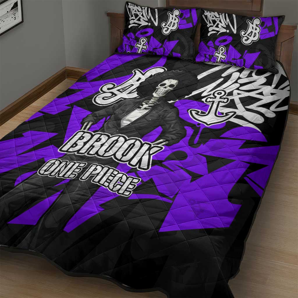 Brook One Piece Quilt Bed Set Graffiti Street Art Anime Collage