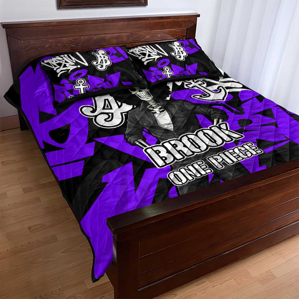 Brook One Piece Quilt Bed Set Graffiti Street Art Anime Collage