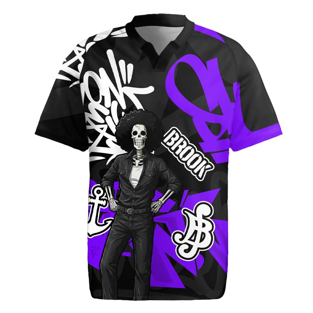 Brook One Piece Rugby Jersey Graffiti Street Art Anime Collage