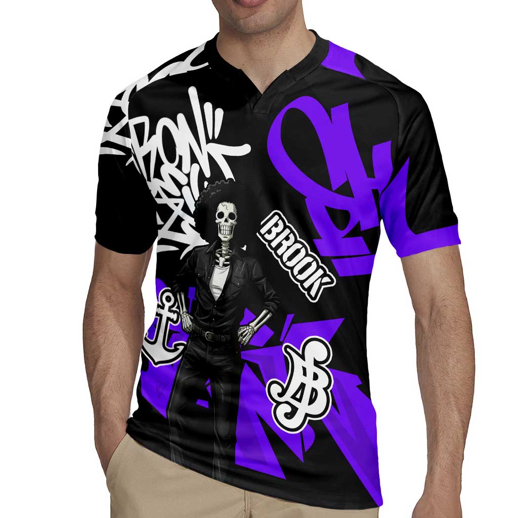 Brook One Piece Rugby Jersey Graffiti Street Art Anime Collage