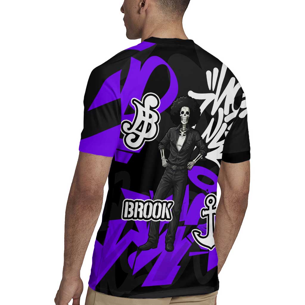 Brook One Piece Rugby Jersey Graffiti Street Art Anime Collage