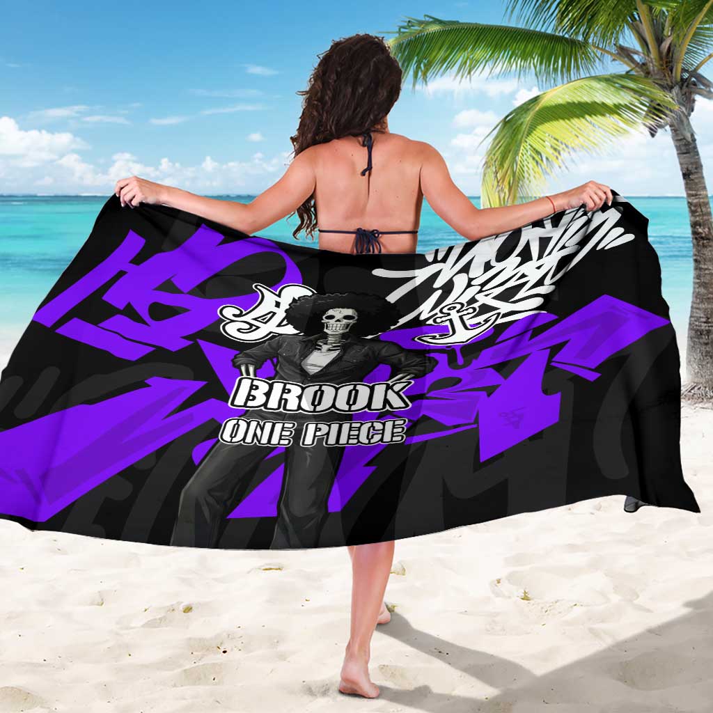 Brook One Piece Sarong Graffiti Street Art Anime Collage