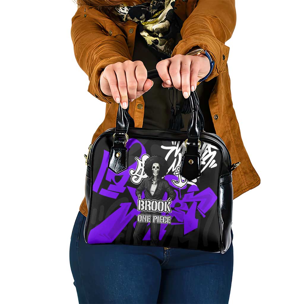 Brook One Piece Shoulder Handbag Graffiti Street Art Anime Collage