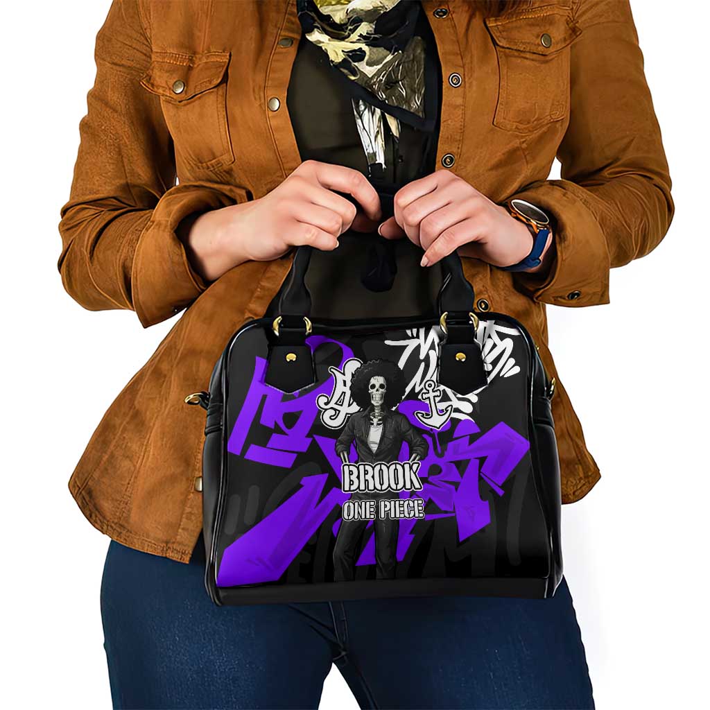 Brook One Piece Shoulder Handbag Graffiti Street Art Anime Collage