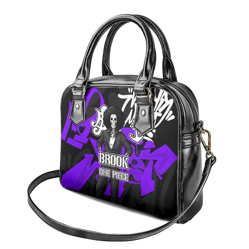 Brook One Piece Shoulder Handbag Graffiti Street Art Anime Collage