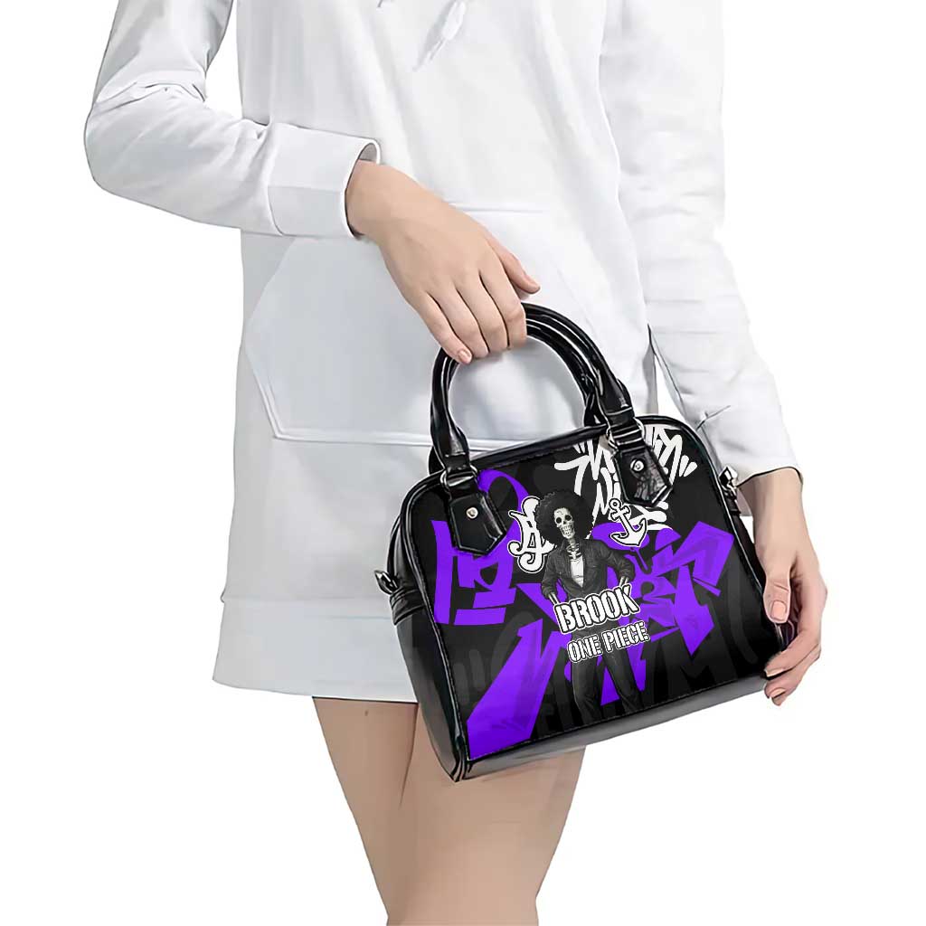 Brook One Piece Shoulder Handbag Graffiti Street Art Anime Collage