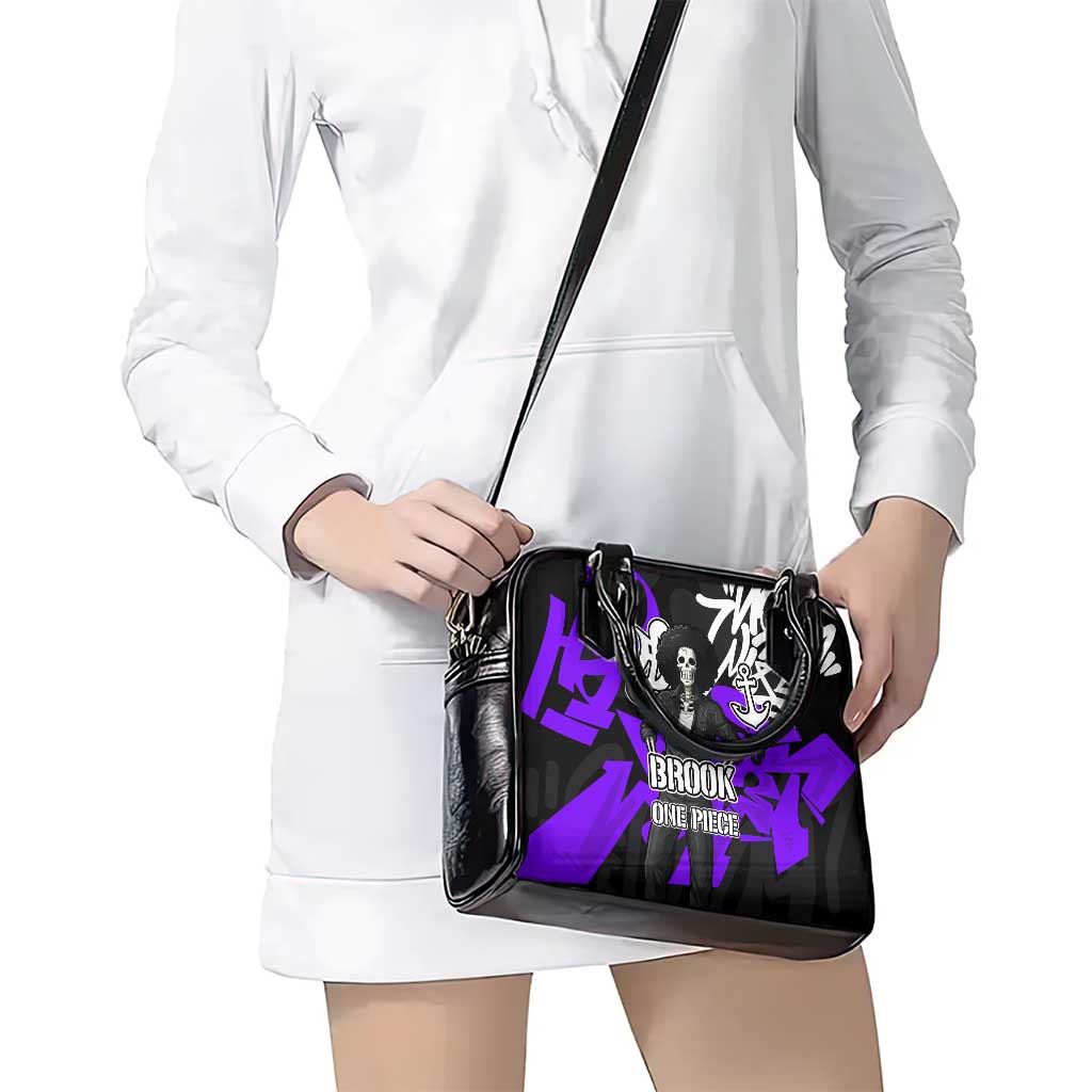 Brook One Piece Shoulder Handbag Graffiti Street Art Anime Collage