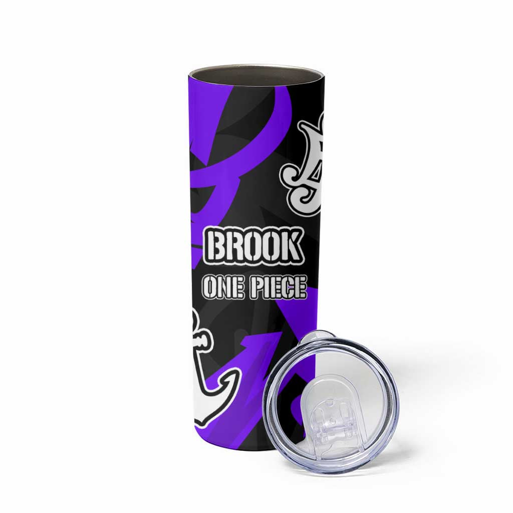 Brook One Piece Skinny Tumbler Graffiti Street Art Anime Collage