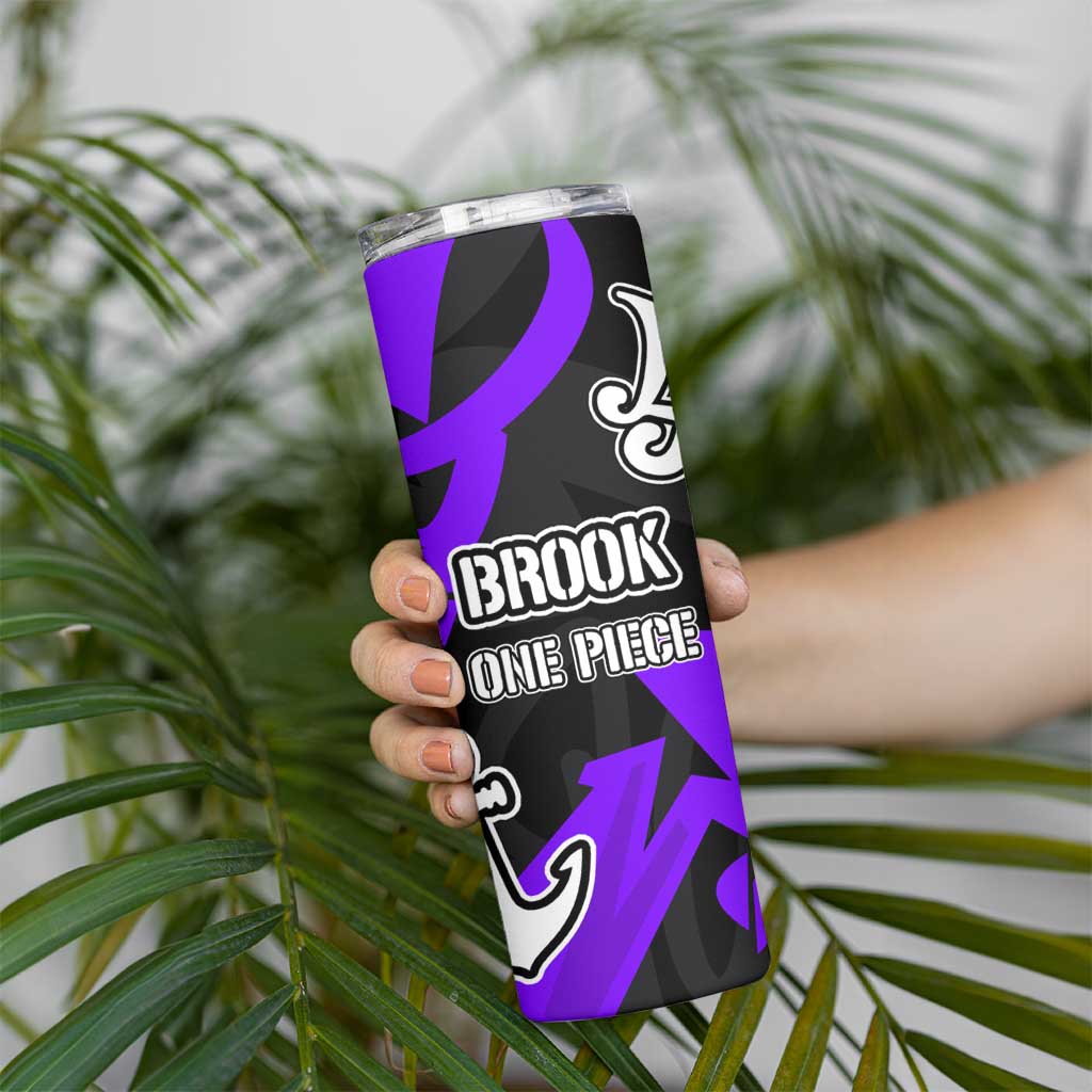 Brook One Piece Skinny Tumbler Graffiti Street Art Anime Collage