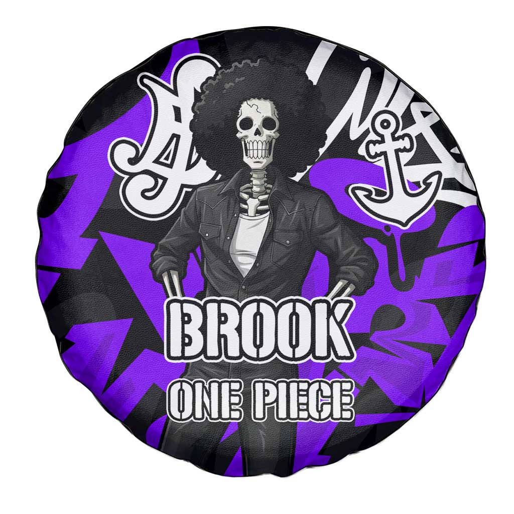 Brook One Piece Spare Tire Cover Graffiti Street Art Anime Collage