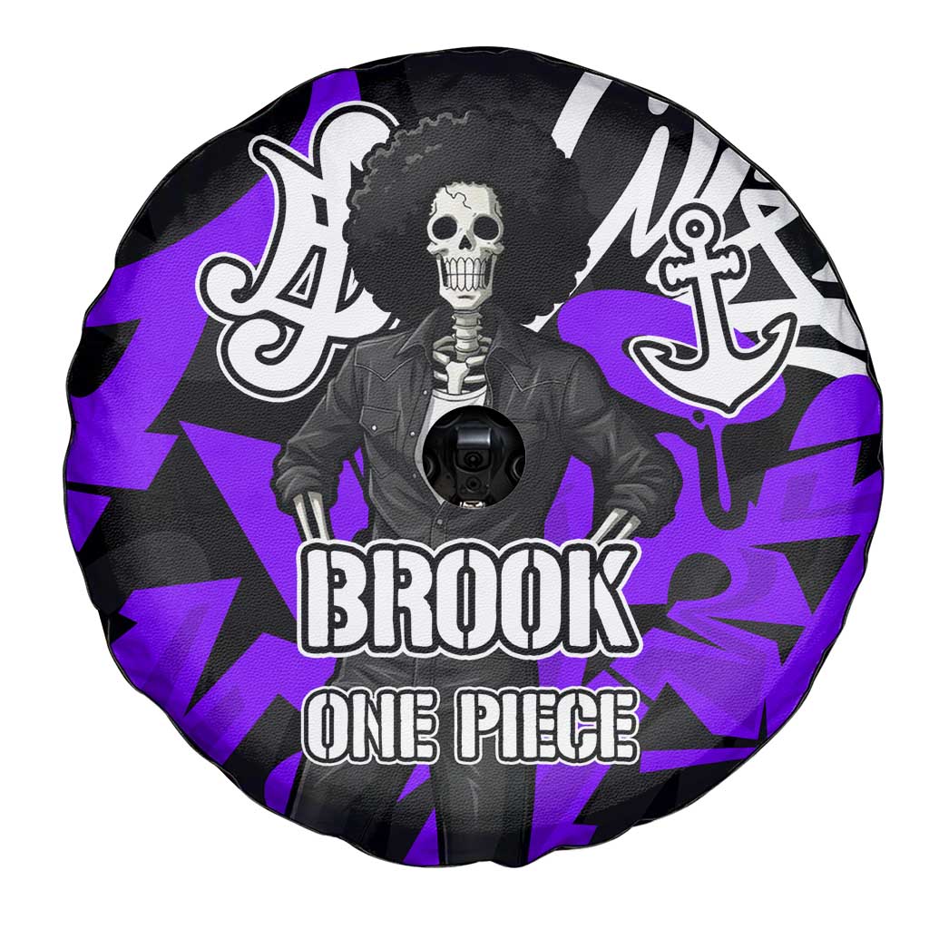 Brook One Piece Spare Tire Cover Graffiti Street Art Anime Collage