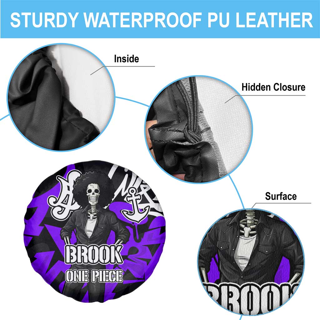Brook One Piece Spare Tire Cover Graffiti Street Art Anime Collage